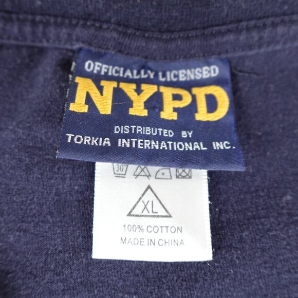 NYPD Shirt Adult XL 100% Cotton Official New York Police Department Tee - Picture 3 of 7